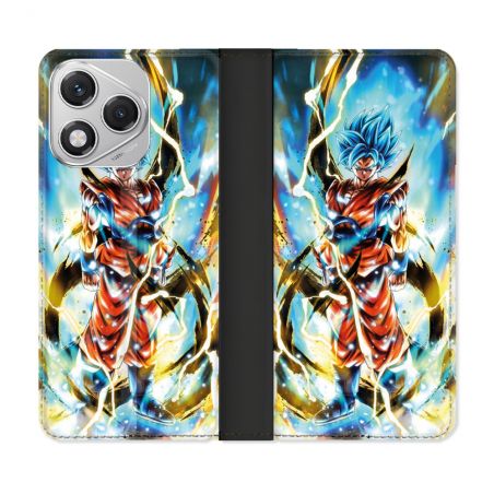 Housse cuir portefeuille Pour Honor 400 Lite 5G Manga Dragon Ball Sangoku Blanc