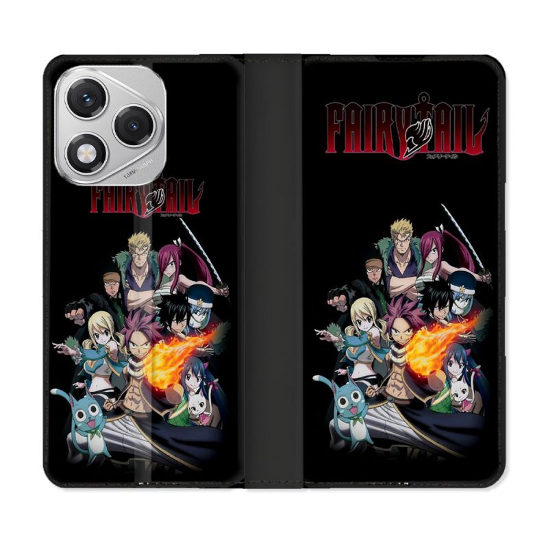 Housse cuir portefeuille Pour Honor 400 Lite 5G Manga Fairy Tail Logo Team