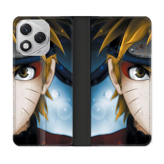 Housse cuir portefeuille Pour Honor 400 Lite 5G Manga Naruto Blanc