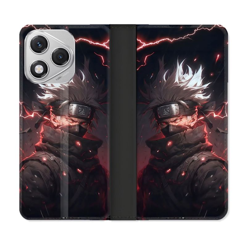 Housse cuir portefeuille Pour Honor 400 Lite 5G Manga Naruto Kakashi Dark