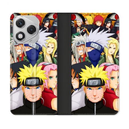 Housse cuir portefeuille Pour Honor 400 Lite 5G Manga Naruto Team