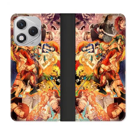 Housse cuir portefeuille Pour Honor 400 Lite 5G Manga One Piece Nakama