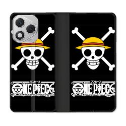 Housse cuir portefeuille Pour Honor 400 Lite 5G Manga One Piece Tete de Mort