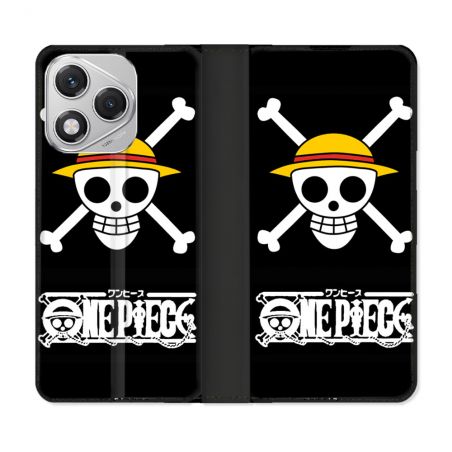 Housse cuir portefeuille Pour Honor 400 Lite 5G Manga One Piece Tete de Mort