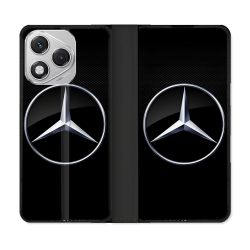 Housse cuir portefeuille Pour Honor 400 Lite 5G Mercedes Carbone