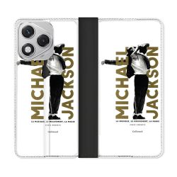 Housse cuir portefeuille Pour Honor 400 Lite 5G Michael Jackson Blanc