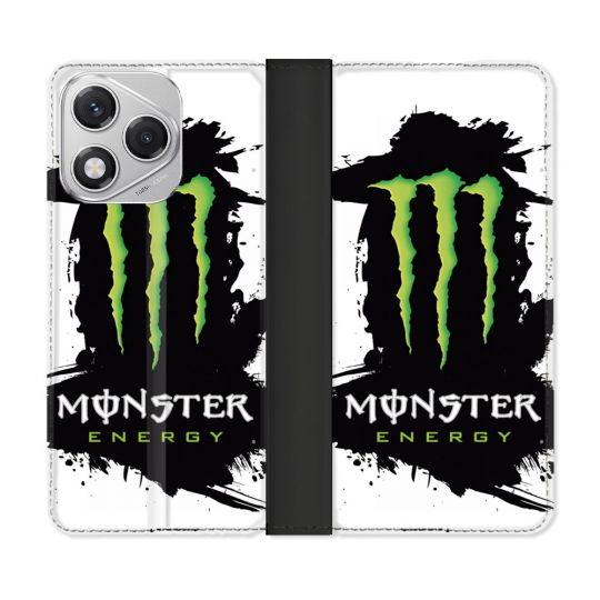 Housse cuir portefeuille Pour Honor 400 Lite 5G Monster Energy Tache