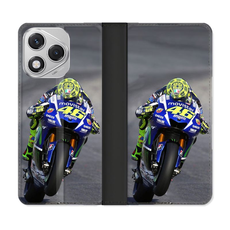 Housse cuir portefeuille Pour Honor 400 Lite 5G Moto Course GP Wheeling 46