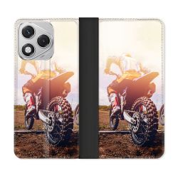 Housse cuir portefeuille Pour Honor 400 Lite 5G Moto Cross Soleil