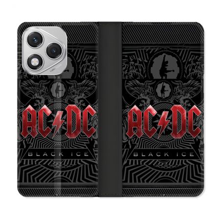 Housse cuir portefeuille Pour Honor 400 Lite 5G Musique Rock ACDC Rouge