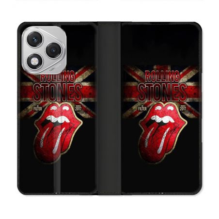Housse cuir portefeuille Pour Honor 400 Lite 5G Musique Rolling Stones