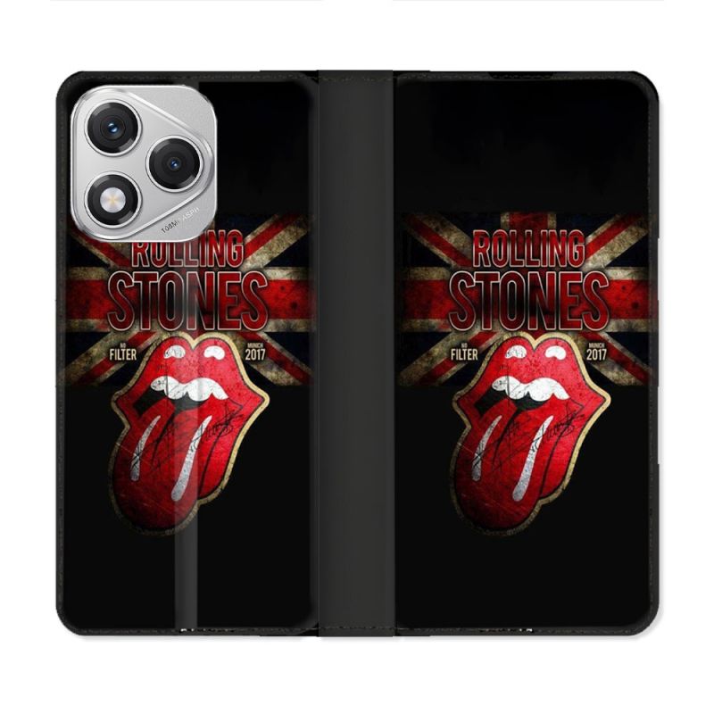 Housse cuir portefeuille Pour Honor 400 Lite 5G Musique Rolling Stones