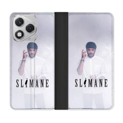 Housse cuir portefeuille Pour Honor 400 Lite 5G Musique Slimane Blanc