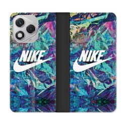Housse cuir portefeuille Pour Honor 400 Lite 5G Nike Turquoise