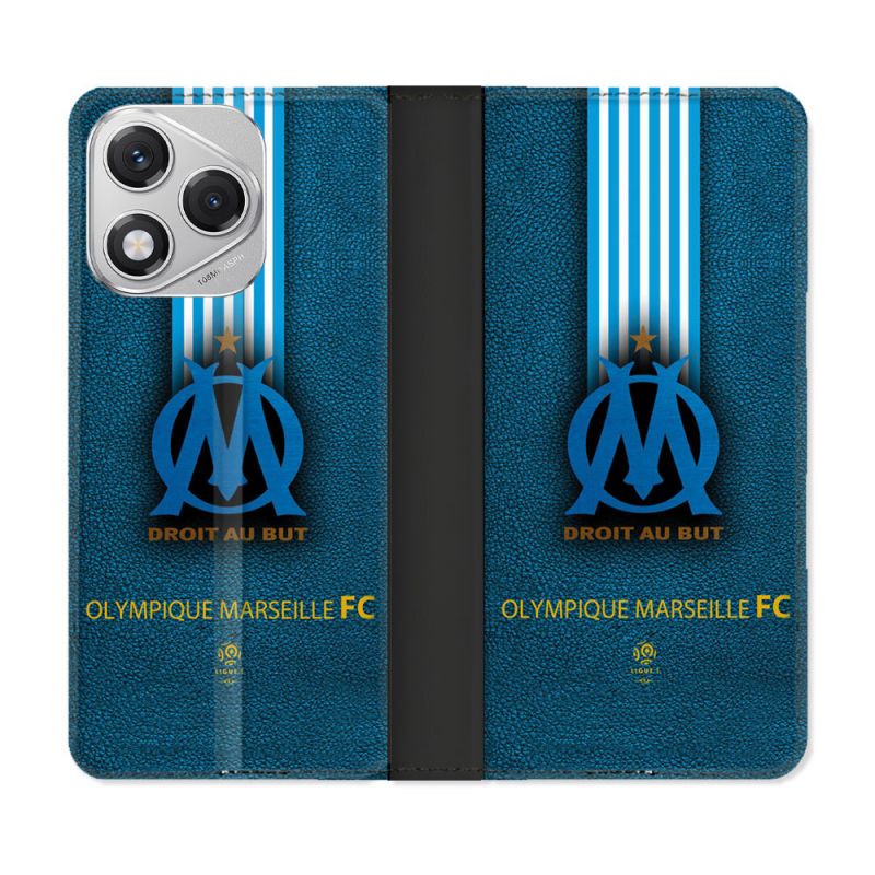 Housse cuir portefeuille Pour Honor 400 Lite 5G Olympique Marseille OM Bande