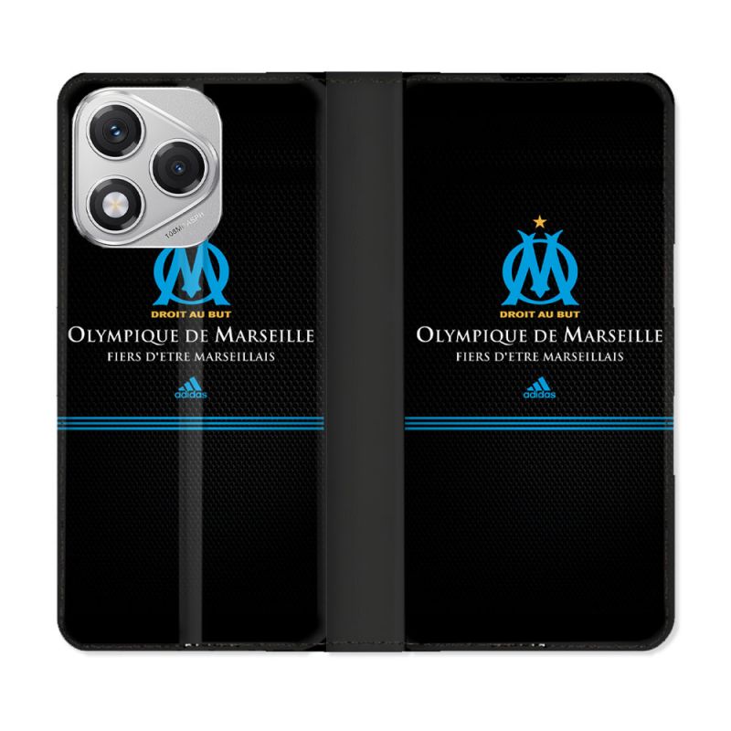 Housse cuir portefeuille Pour Honor 400 Lite 5G Olympique Marseille OM Fier etre Marseillais