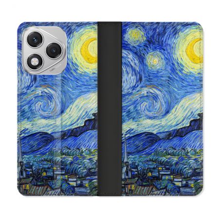 Housse cuir portefeuille Pour Honor 400 Lite 5G Peinture La nuit étoilée