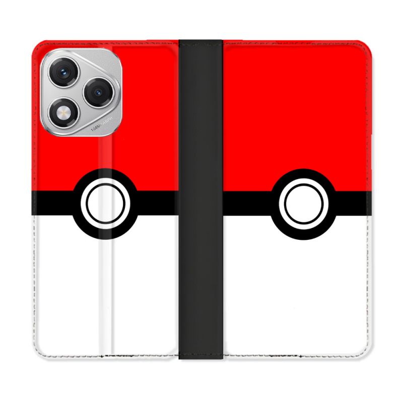 Housse cuir portefeuille Pour Honor 400 Lite 5G Pokemon Pokeball