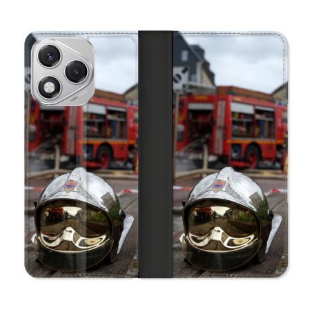 Housse cuir portefeuille Pour Honor 400 Lite 5G Pompier Casque Camion