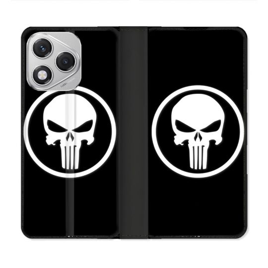 Housse cuir portefeuille Pour Honor 400 Lite 5G Punisher