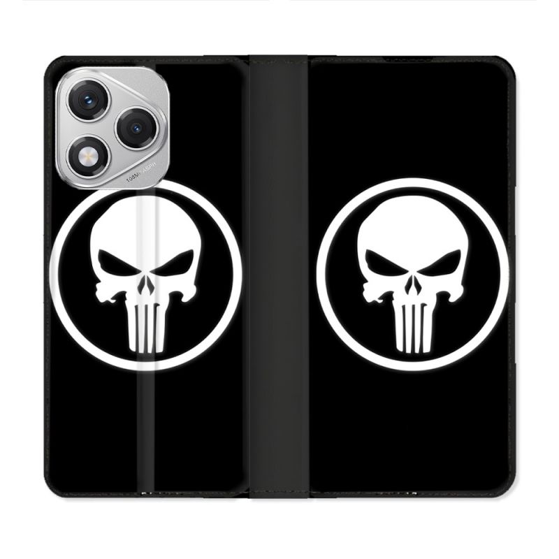 Housse cuir portefeuille Pour Honor 400 Lite 5G Punisher