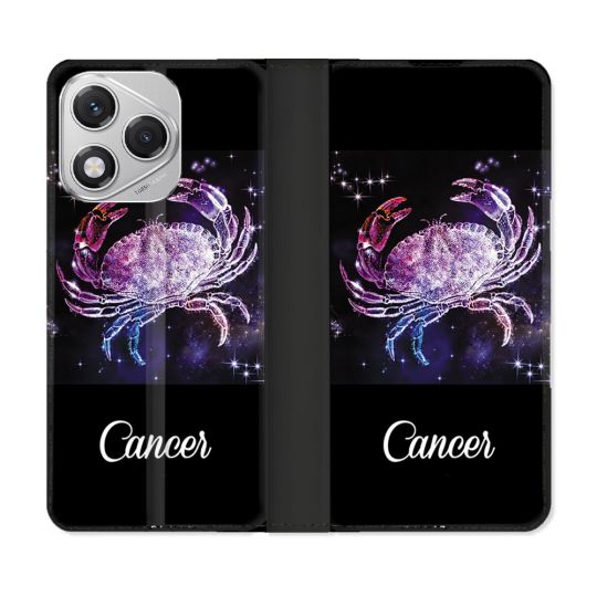 Housse cuir portefeuille Pour Honor 400 Lite 5G Signe Zodiaque 2 Cancer