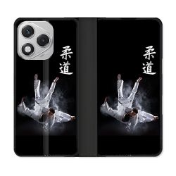 Housse cuir portefeuille Pour Honor 400 Lite 5G Sport Judo Noir
