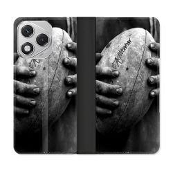 Housse cuir portefeuille Pour Honor 400 Lite 5G Sport Rugby Ballon Vintage