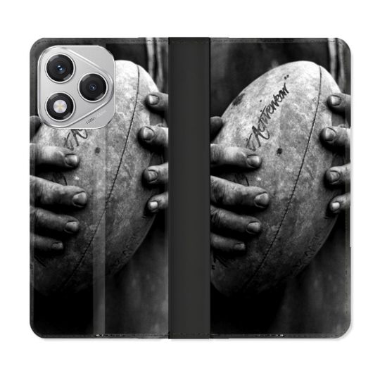 Housse cuir portefeuille Pour Honor 400 Lite 5G Sport Rugby Ballon Vintage