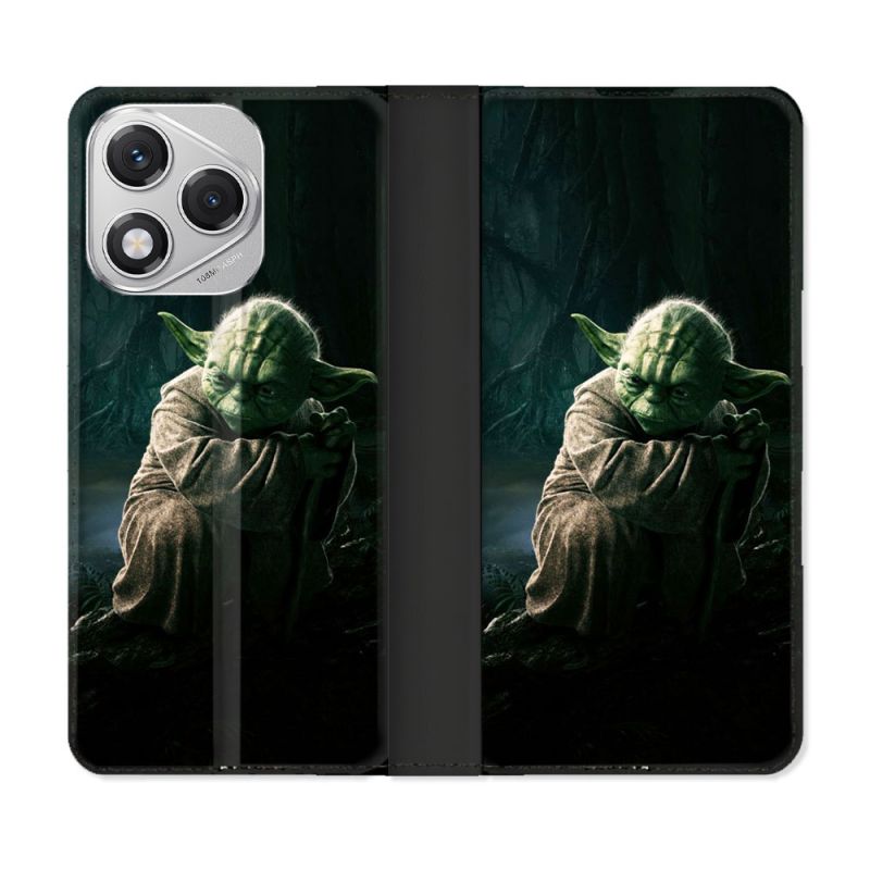 Housse cuir portefeuille Pour Honor 400 Lite 5G Star Wars - Yoda sombre