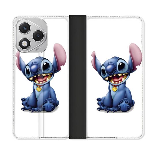 Housse cuir portefeuille Pour Honor 400 Lite 5G Stitch Blanc