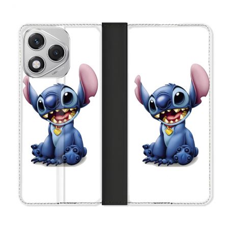 Housse cuir portefeuille Pour Honor 400 Lite 5G Stitch Blanc