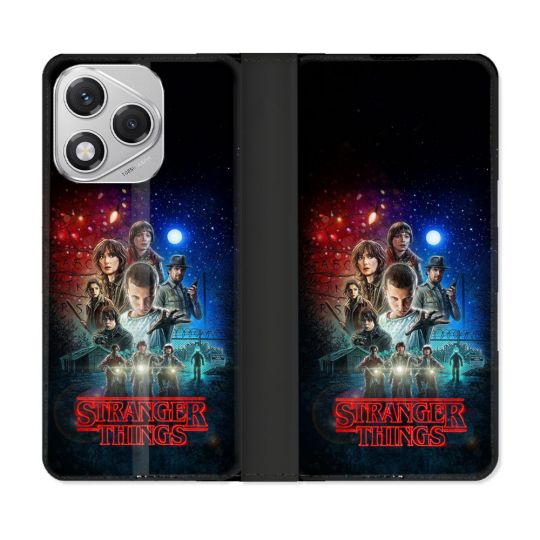 Housse cuir portefeuille Pour Honor 400 Lite 5G Stranger Things Affiche 1