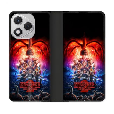 Housse cuir portefeuille Pour Honor 400 Lite 5G Stranger Things Affiche 2