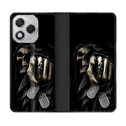 Housse cuir portefeuille Pour Honor 400 Lite 5G Tete de Mort Your Next