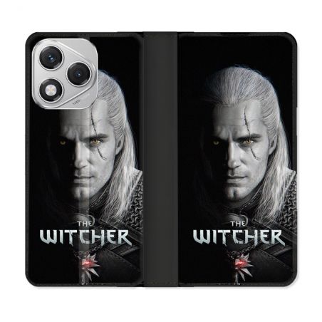 Housse cuir portefeuille Pour Honor 400 Lite 5G The Witcher Noir