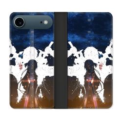 Housse cuir portefeuille Pour Iphone 17 Air Manga SAO sword Art Online Asuna
