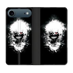 Housse cuir portefeuille Pour Iphone 17 Air Manga Tokyo Ghoul Kaneki Tag
