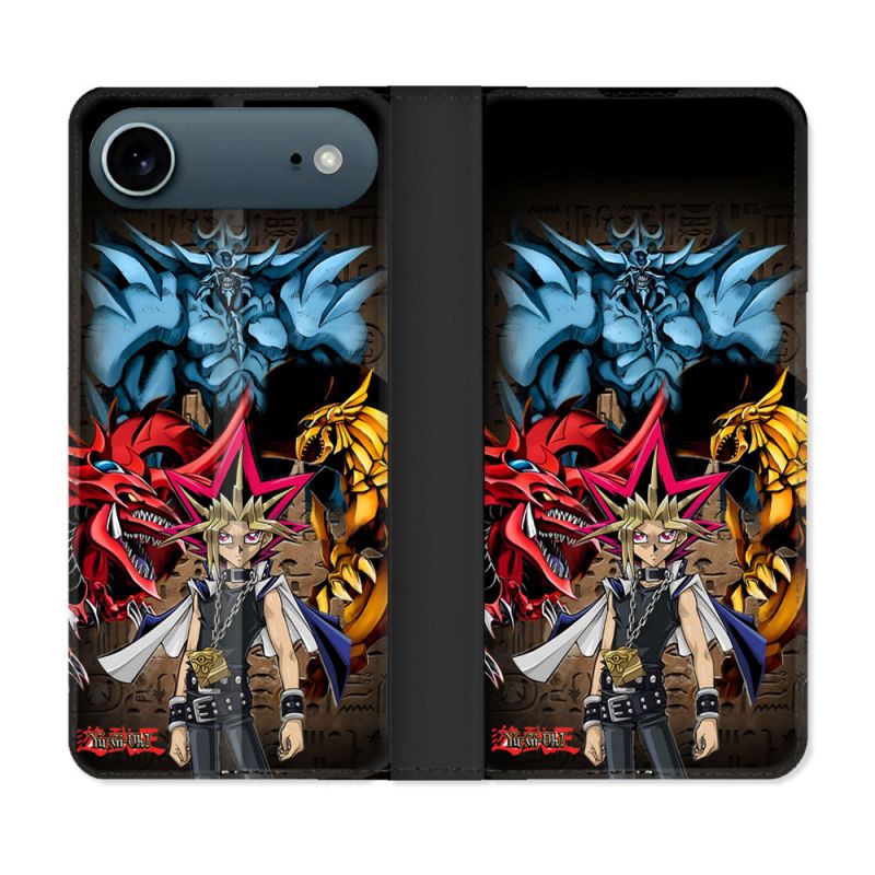 Housse cuir portefeuille Pour Iphone 17 Air Manga Yu Gi Oh