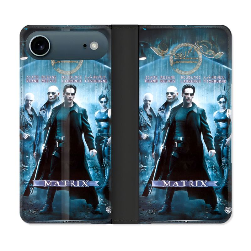 Housse cuir portefeuille Pour Iphone 17 Air Matrix Affiche