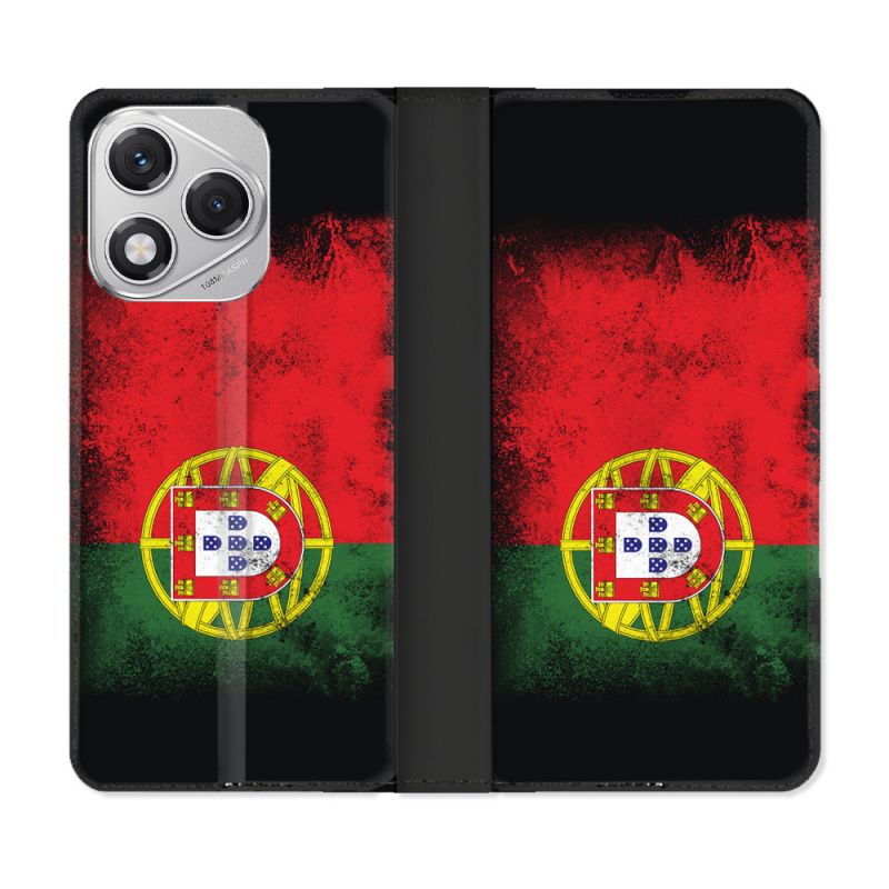 Housse cuir portefeuille Pour Honor 400 Lite 5G Voyage Portugal Drapeau