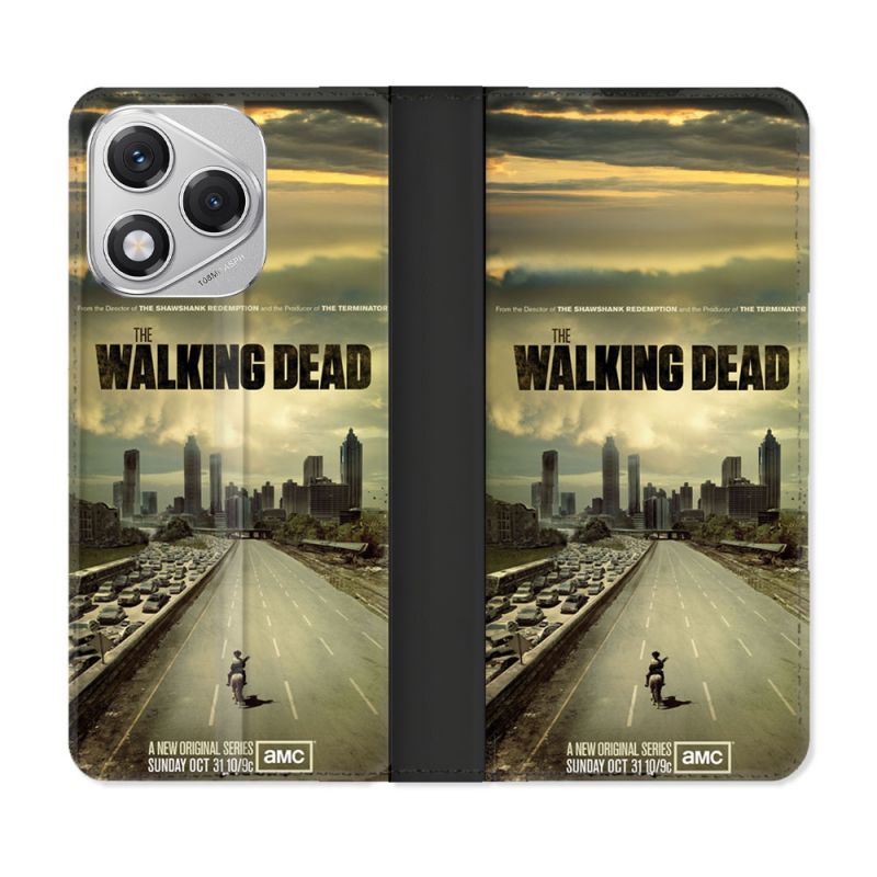 Housse cuir portefeuille Pour Honor 400 Lite 5G Walking Dead