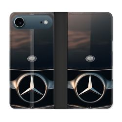 Housse cuir portefeuille Pour Iphone 17 Air Mercedes Calendre