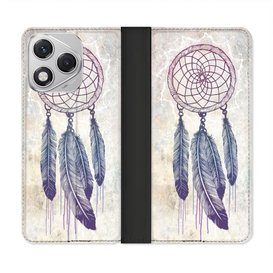 Housse cuir portefeuille Pour Honor 400 Lite 5G Zen Attrape Reve Blanc