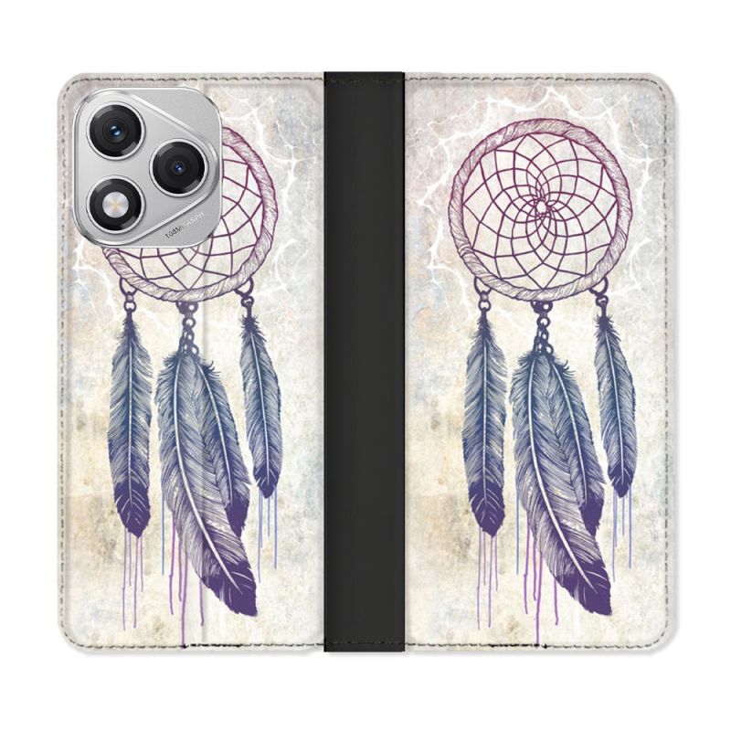 Housse cuir portefeuille Pour Honor 400 Lite 5G Zen Attrape Reve Blanc