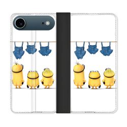 Housse cuir portefeuille Pour Iphone 17 Air Minions Nus