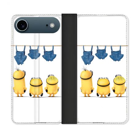 Housse cuir portefeuille Pour Iphone 17 Air Minions Nus