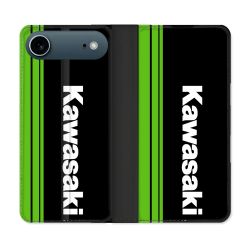 Housse cuir portefeuille Pour Iphone 17 Air Moto Kawasaki