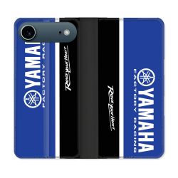 Housse cuir portefeuille Pour Iphone 17 Air Moto Yamaha