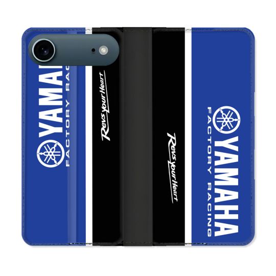 Housse cuir portefeuille Pour Iphone 17 Air Moto Yamaha